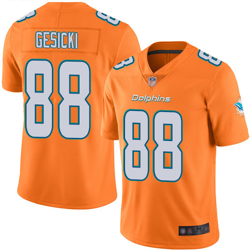 Nike Miami Dolphins 88 Mike Gesicki Orange Youth Stitched NFL Limited Rush Jersey